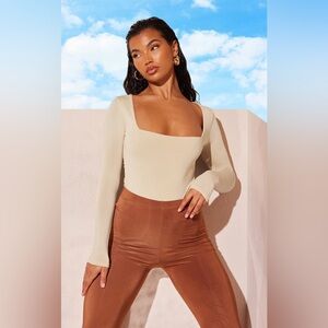 NEW Pretty Little Thing Square Neck Bodysuit